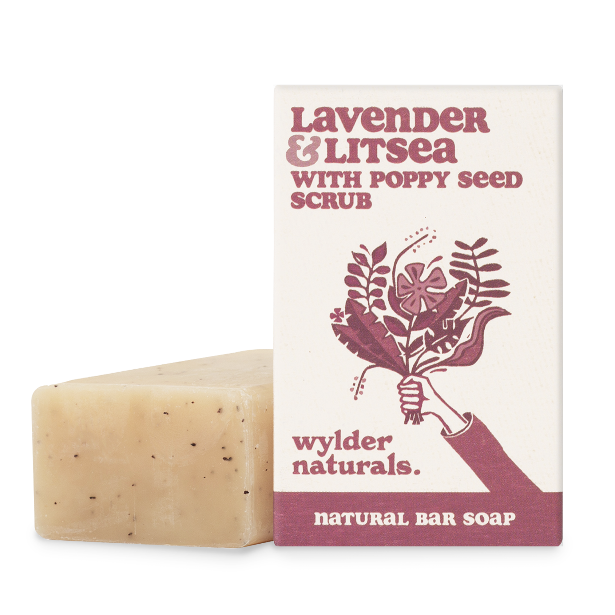 lavender poppy seed soap Lavender & Litsea with Poppy Seeds – Wylder Naturals